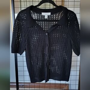 EUC Black Cardigan/Top